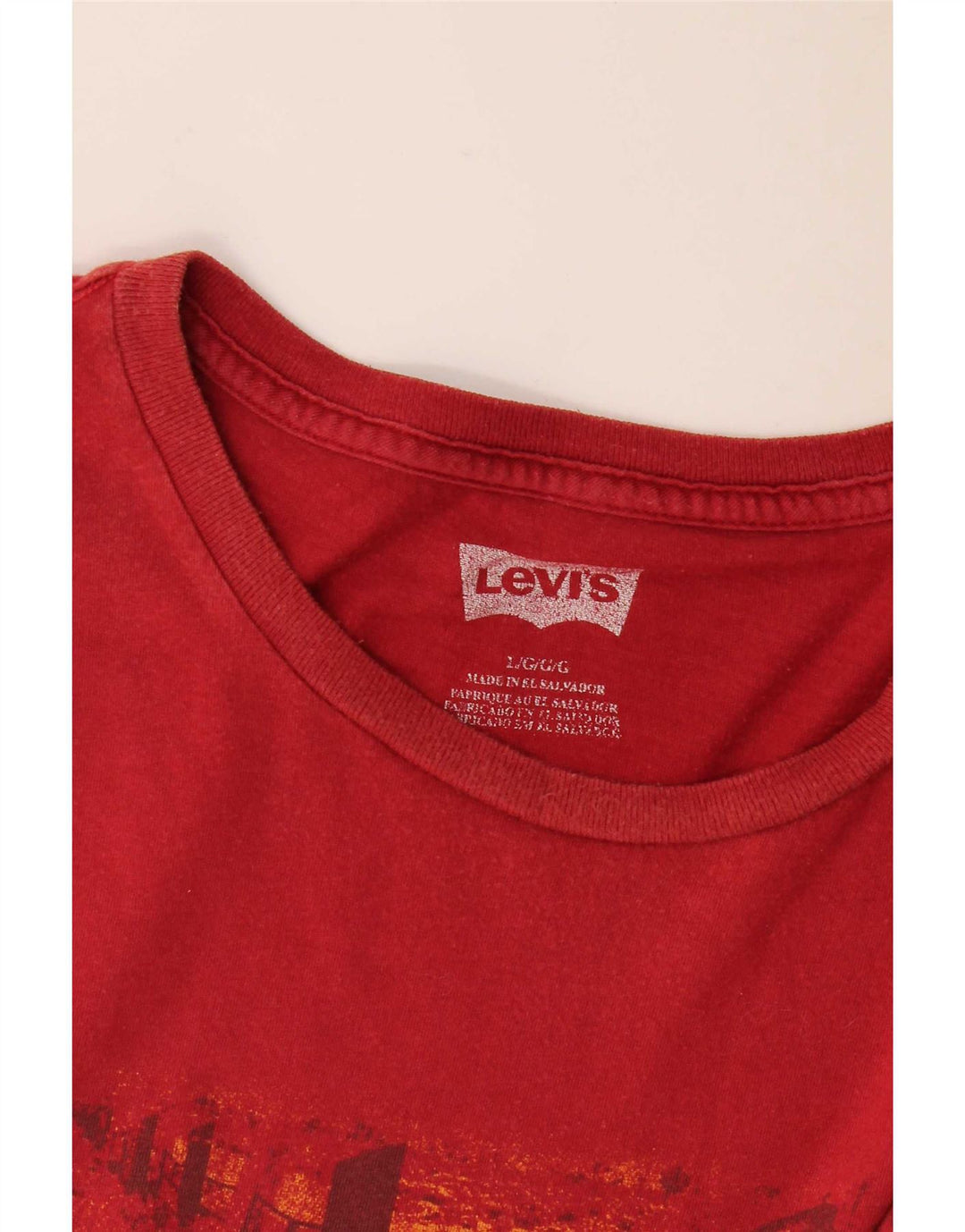 Levi's Mens Graphic T-Shirt Top Large Red