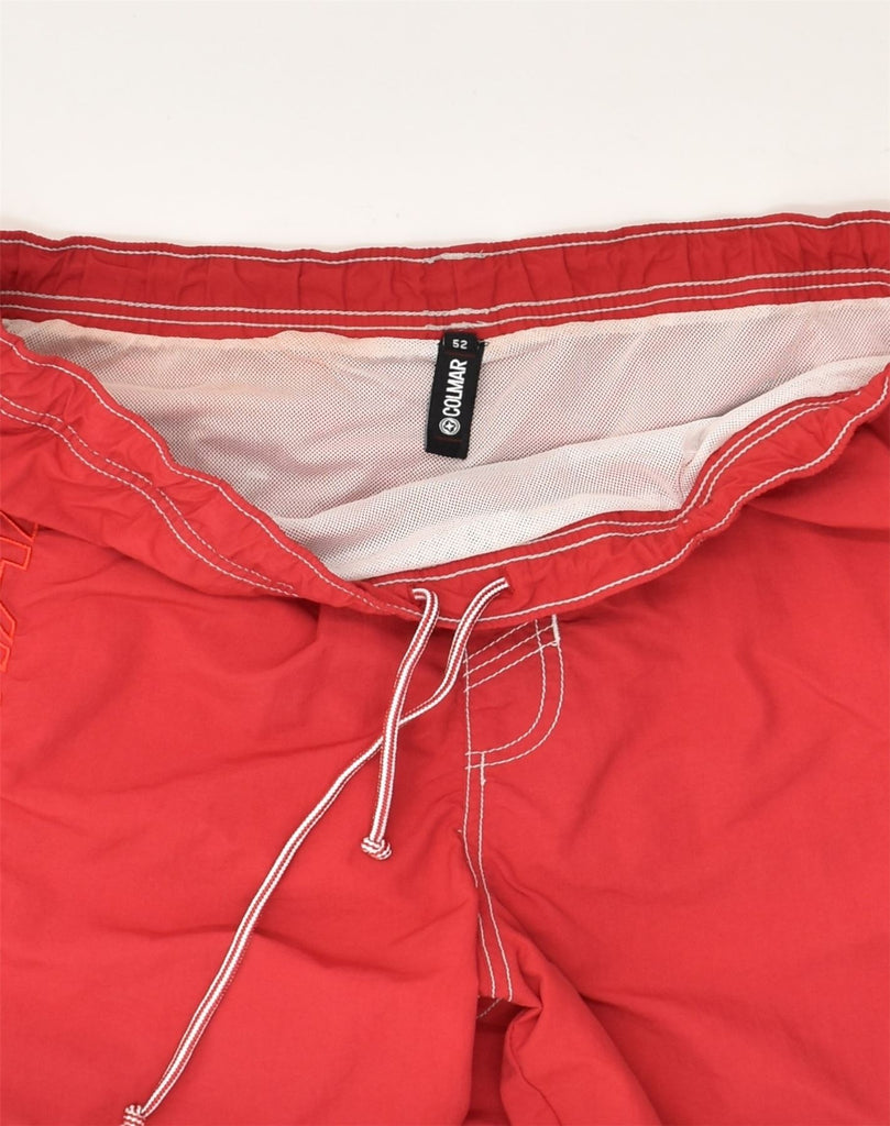 COLMAR Mens Swimming Shorts IT 52 XL  Red Nylon | Vintage Colmar | Thrift | Second-Hand Colmar | Used Clothing | Messina Hembry 