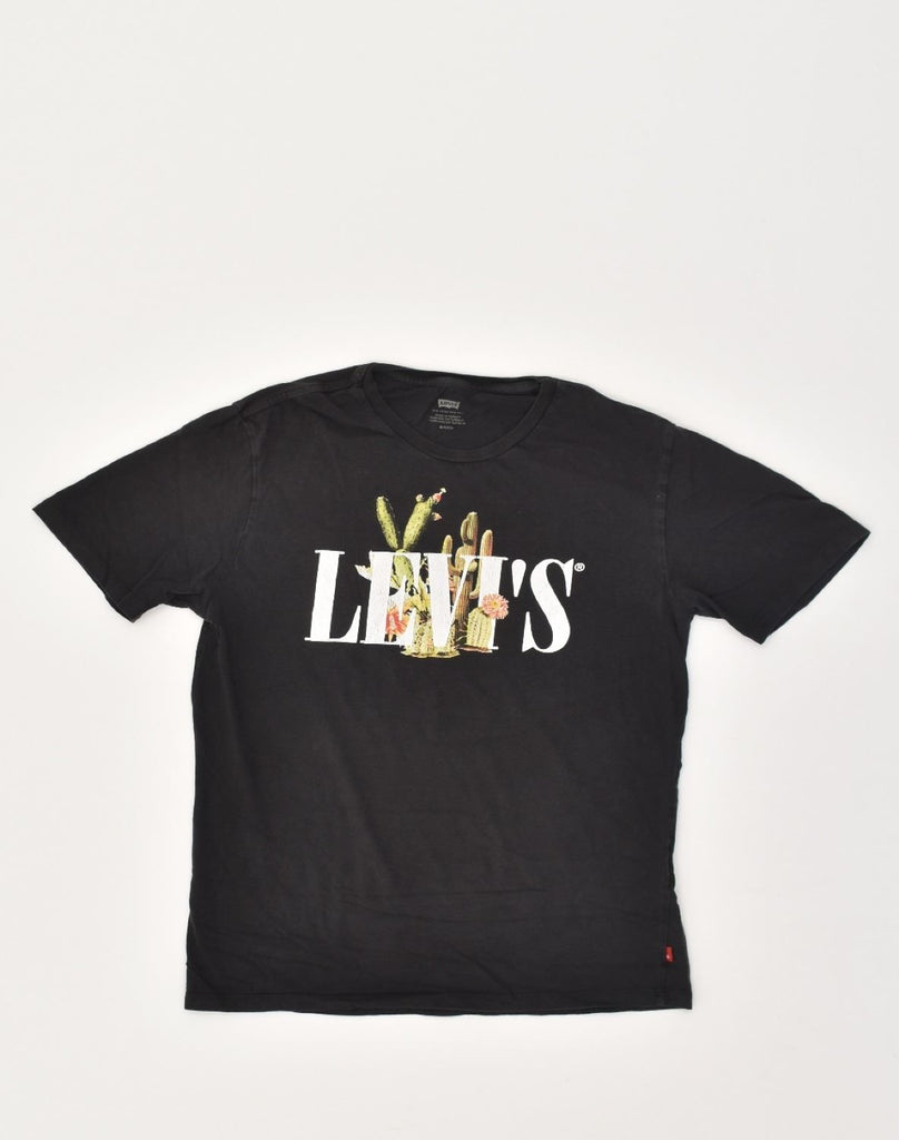 LEVI'S Mens Graphic T-Shirt Top Small Black Cotton | Vintage Levi's | Thrift | Second-Hand Levi's | Used Clothing | Messina Hembry 