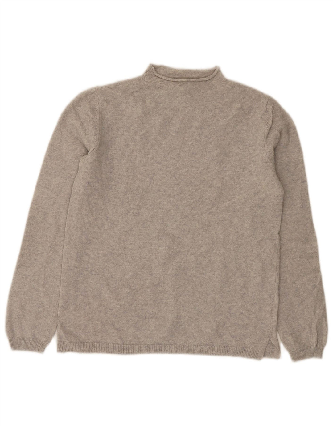 Massimo Dutti Womens Turtle Neck Jumper Sweater UK 10 Small Grey Wool