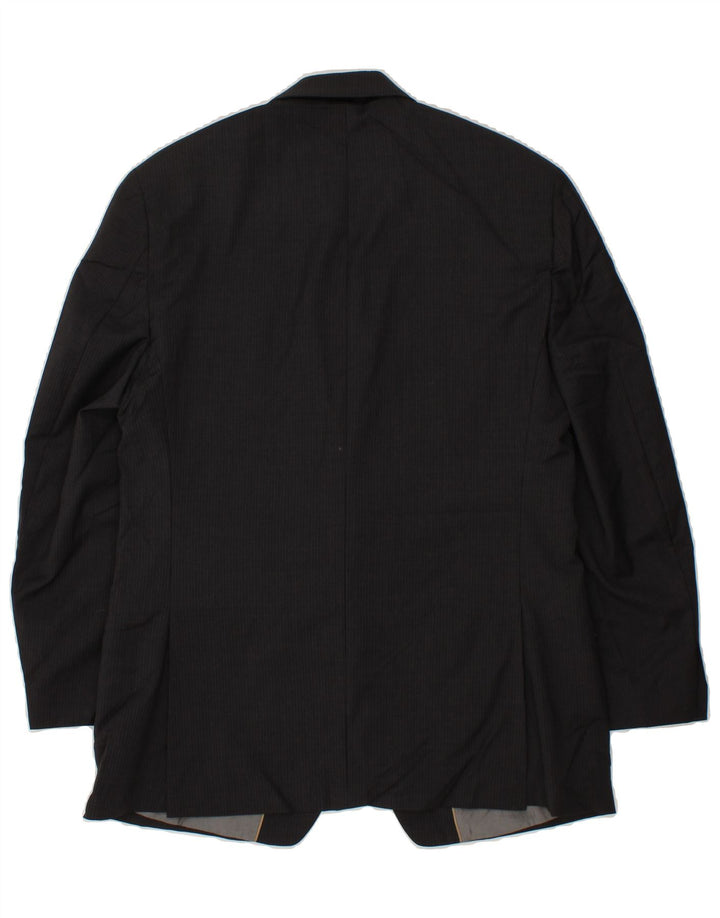 MICHAEL KORS Mens 2 Button Blazer Jacket UK 40 Large Black Pinstripe Wool Vintage Michael Kors and Second-Hand Michael Kors from Messina Hembry 