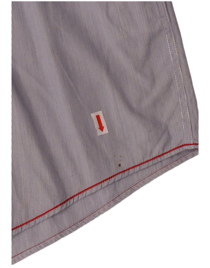 Cerruti 1881 Mens Shirt XL Blue Pinstripe Cotton