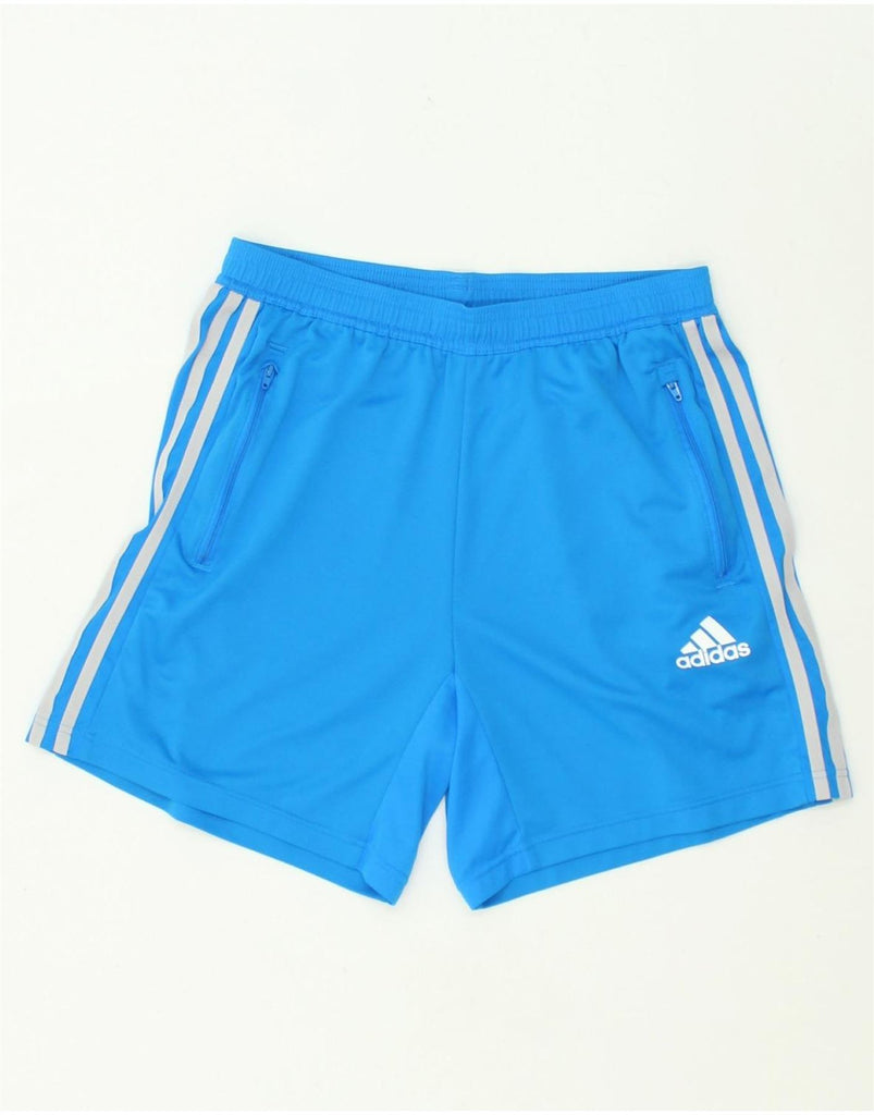 ADIDAS Mens Prime Blue Sport Shorts Medium Blue Polyester | Vintage Adidas | Thrift | Second-Hand Adidas | Used Clothing | Messina Hembry 