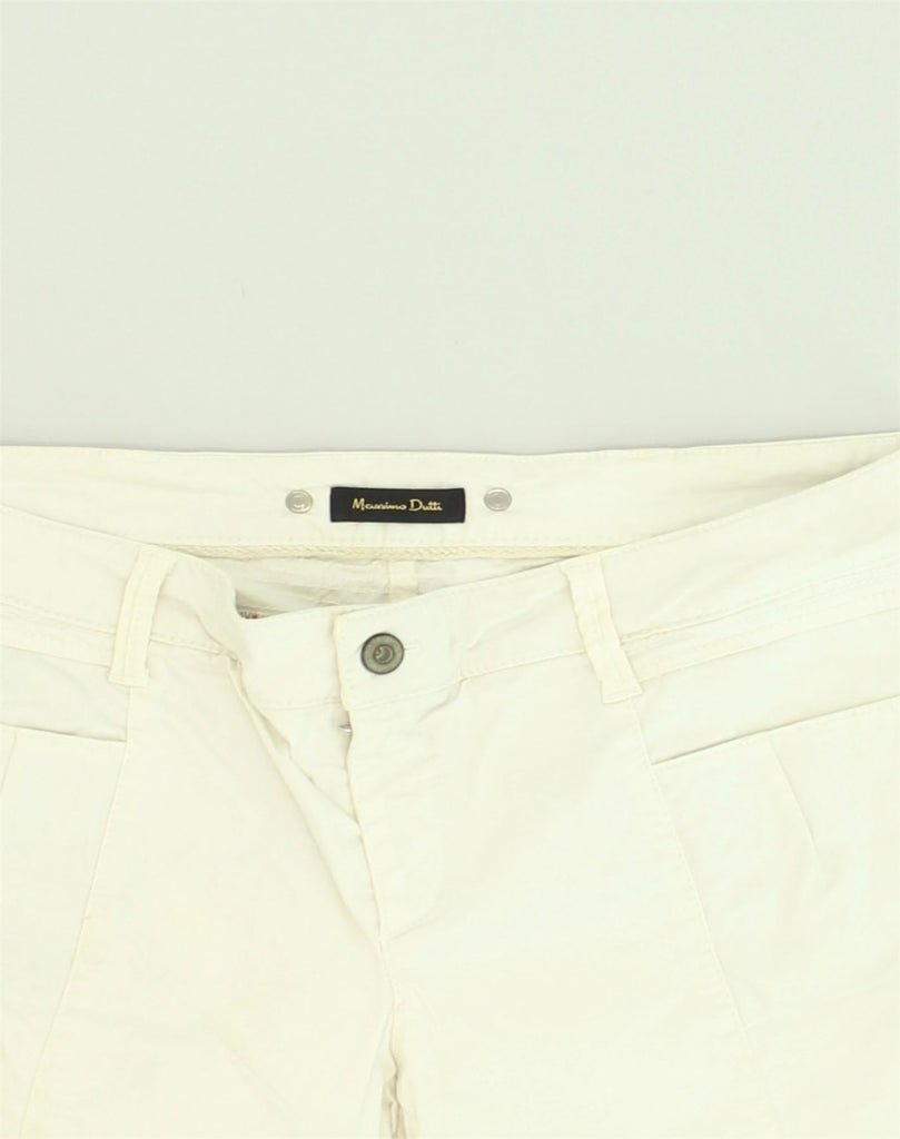 MASSIMO DUTTI Womens Slim Casual Trousers EU 40 Medium W32 L28/ White | Vintage Massimo Dutti | Thrift | Second-Hand Massimo Dutti | Used Clothing | Messina Hembry 