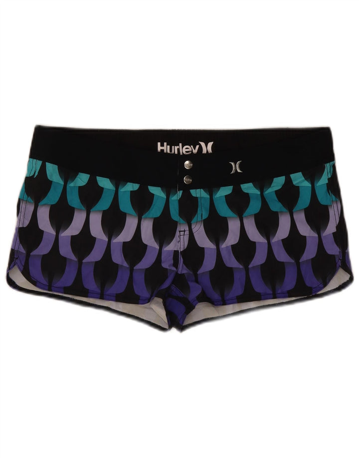 Hurley Womens Casual Shorts US 10 Large W34 Multicoloured Geometric