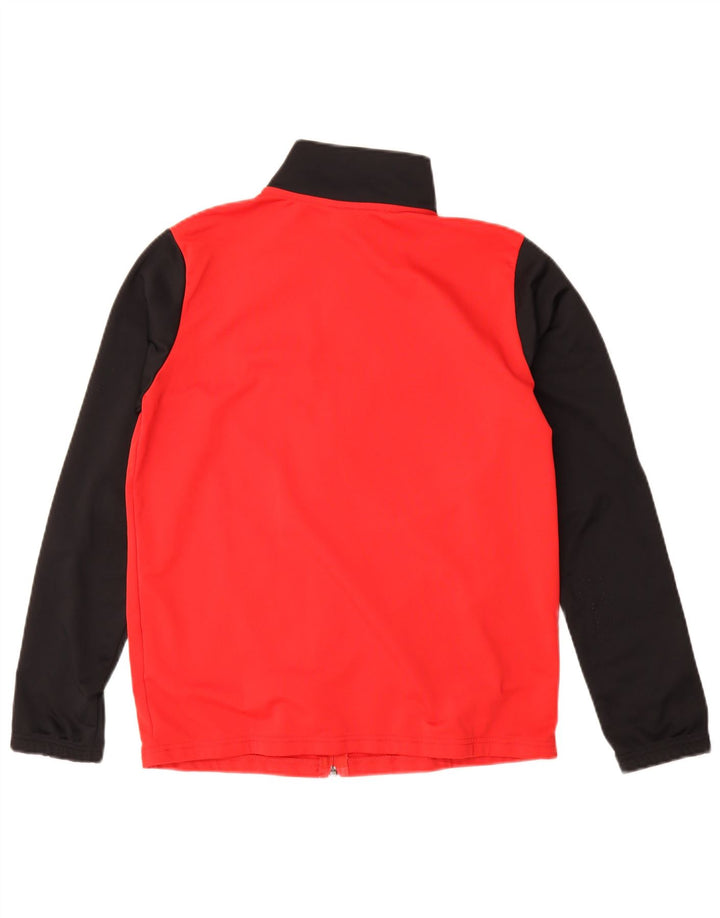 Nike Boys Tracksuit Top Jacket 13-14 Years XL Red Colourblock Polyester