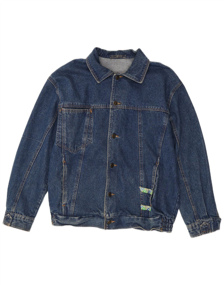 Vintage Mens Denim Jacket IT 48 Medium Blue Cotton