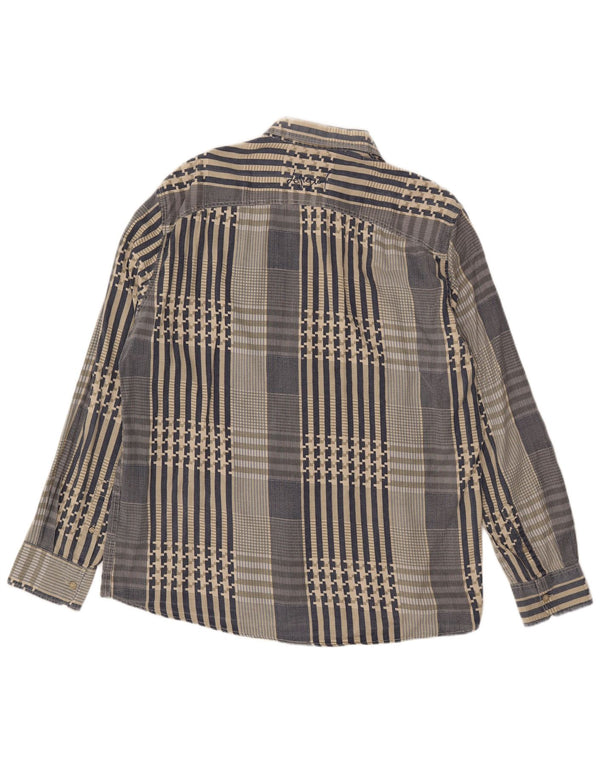 Desigual Mens Graphic Shirt 2XL Blue Patchwork Cotton