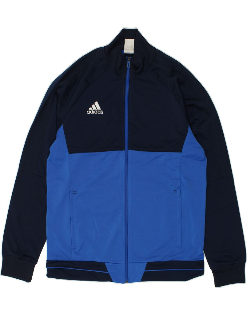 ADIDAS Mens Tracksuit Top Jacket Large Navy Blue Colourblock Polyester | Vintage Adidas | Thrift | Second-Hand Adidas | Used Clothing | Messina Hembry 