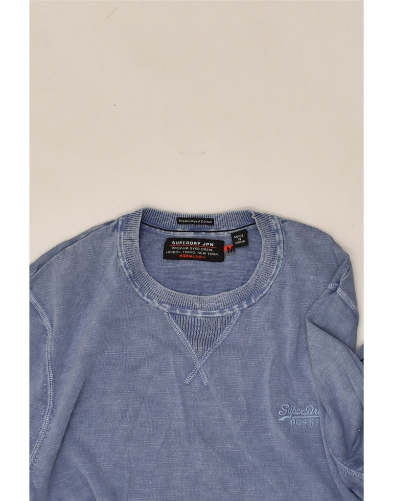 SUPERDRY Mens Crew Neck Jumper Sweater Medium Blue Cotton | Vintage Superdry | Thrift | Second-Hand Superdry | Used Clothing | Messina Hembry 