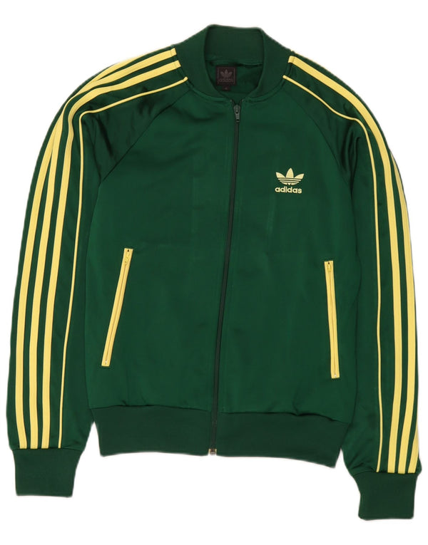 Adidas Mens Tracksuit Top Jacket XS Green Polyester