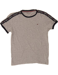 TOMMY HILFIGER Mens Graphic T-Shirt Top Small Grey Cotton