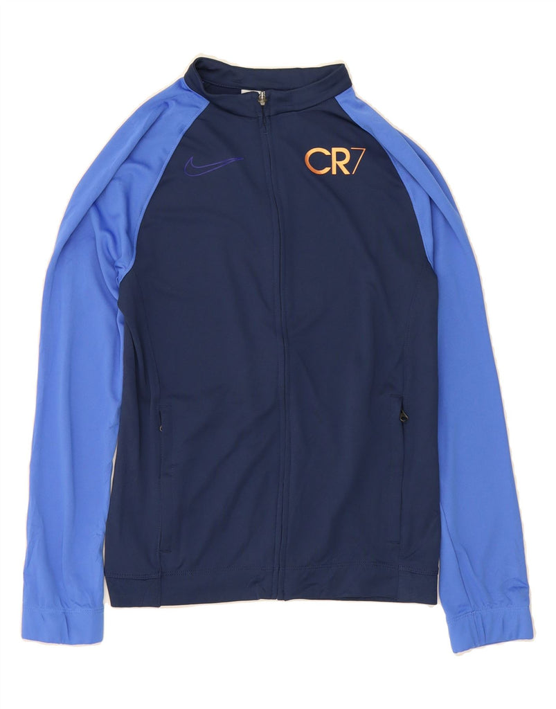 NIKE Boys Tracksuit Top Jacket 12-13 Years Large Navy Blue Vintage Nike and Second-Hand Nike from Messina Hembry 