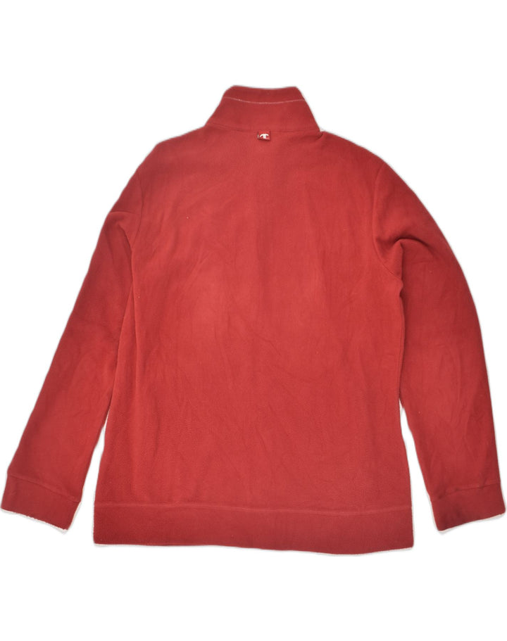 CHAMPION Womens Outdoor Fleece Jacket UK 16 Large Red Polyester | Vintage Champion | Thrift | Second-Hand Champion | Used Clothing | Messina Hembry 