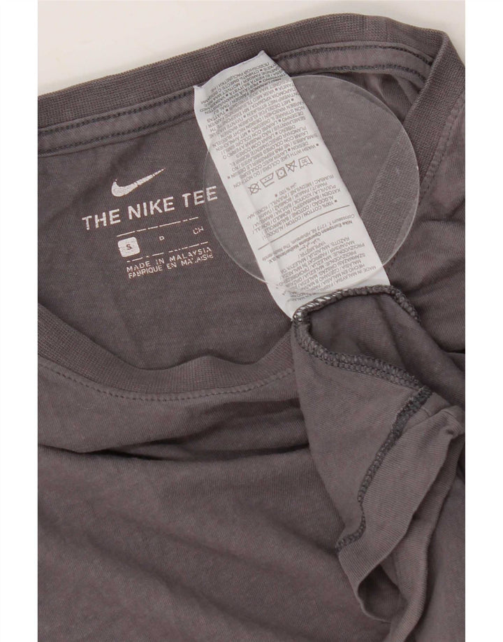 Nike Mens Regular T-Shirt Top Small Grey Cotton