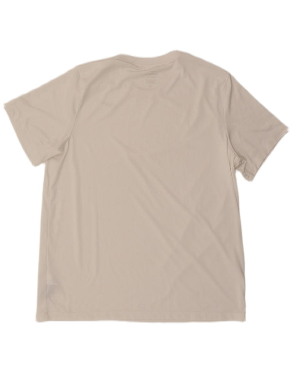NIKE Mens Dri Fit T-Shirt Top XL White Polyester