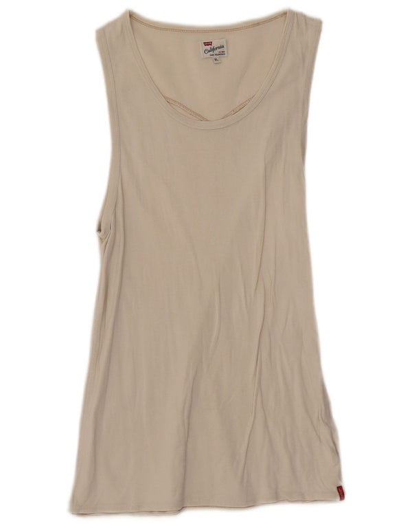 Levi's Womens Vest Top UK 18 XL Beige