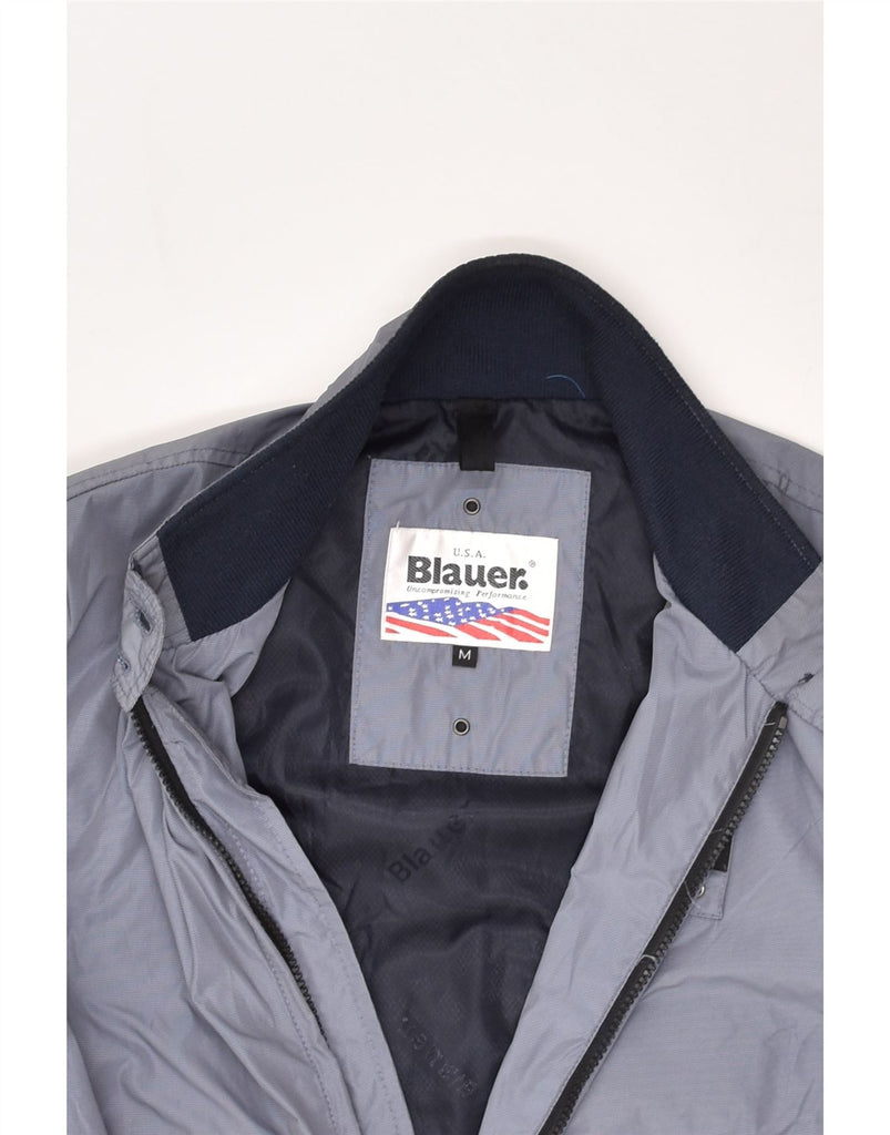 BLAUER Mens Bomber Jacket UK 38 Medium Blue | Vintage Blauer | Thrift | Second-Hand Blauer | Used Clothing | Messina Hembry 