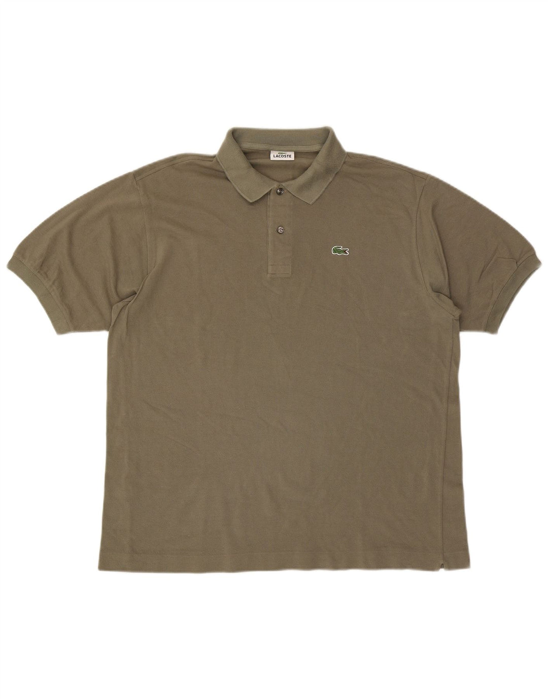 Lacoste Mens Polo Shirt Size 6 XL Khaki Cotton