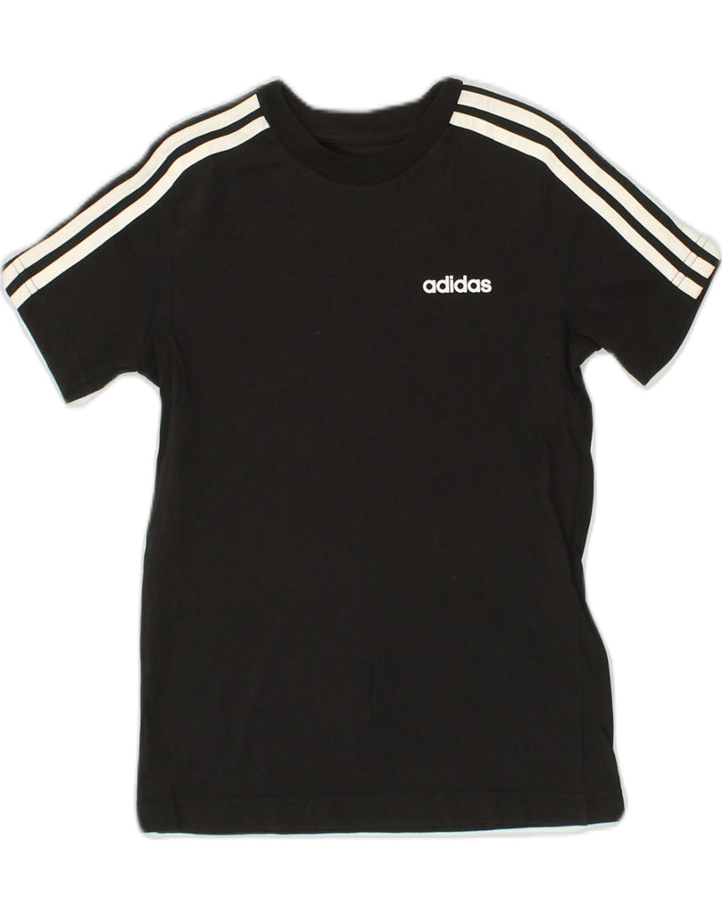 ADIDAS Boys T-Shirt Top 9-10 Years Black Cotton | Vintage Adidas | Thrift | Second-Hand Adidas | Used Clothing | Messina Hembry 