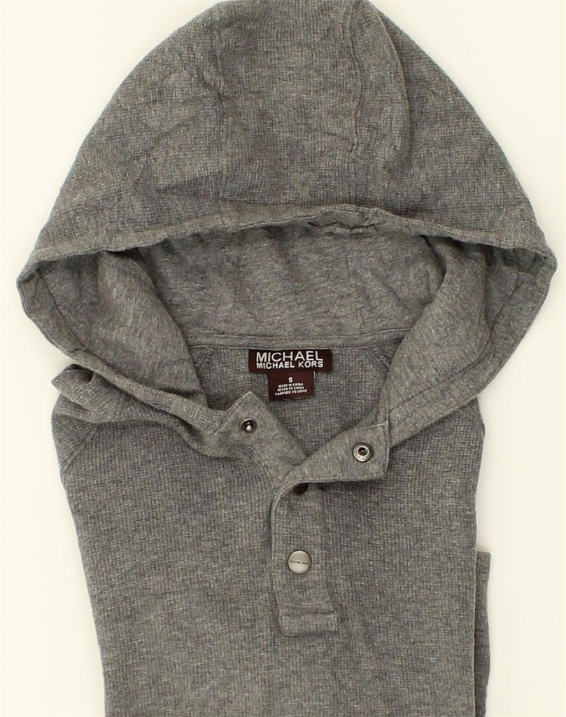 MICHAEL KORS Mens Hoodie Jumper Small Grey Cotton | Vintage Michael Kors | Thrift | Second-Hand Michael Kors | Used Clothing | Messina Hembry 