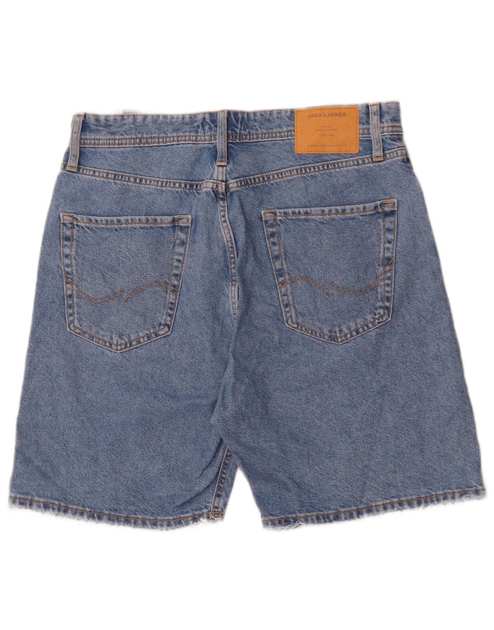 Jack & Jones Mens Denim Shorts Medium W32 Blue Cotton