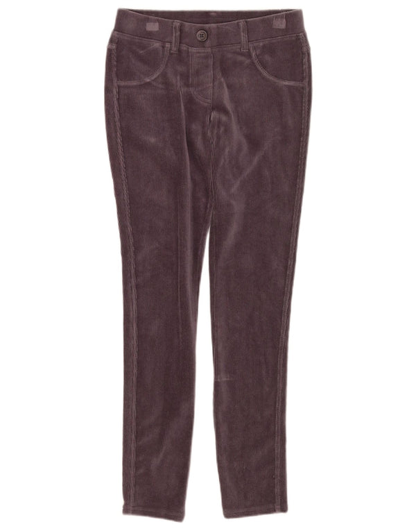 BENETTON Girls Skinny Corduroy Trousers 10-11 Years XL W25 L26 Purple