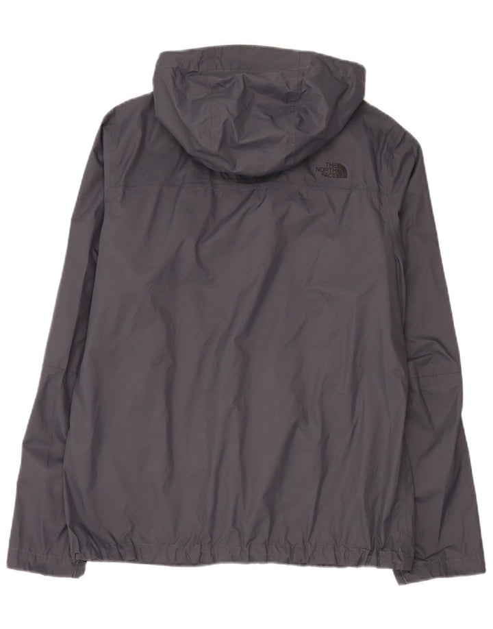 The North Face Mens Hooded Rain Jacket UK 38 Medium Grey Nylon