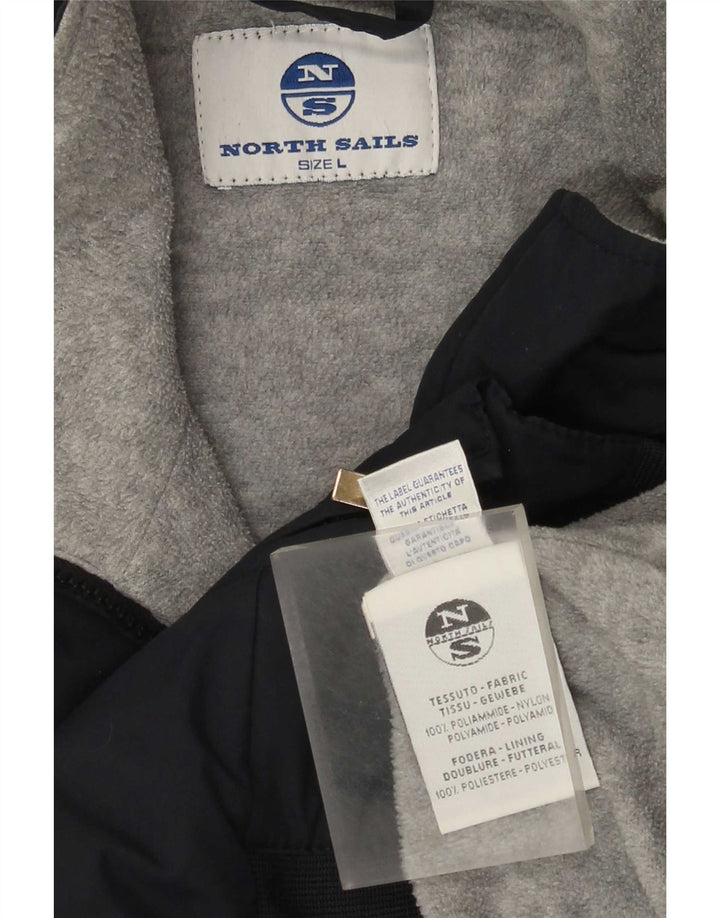 North Sails Mens Bomber Jacket UK 40 Large Navy Blue Polyamide