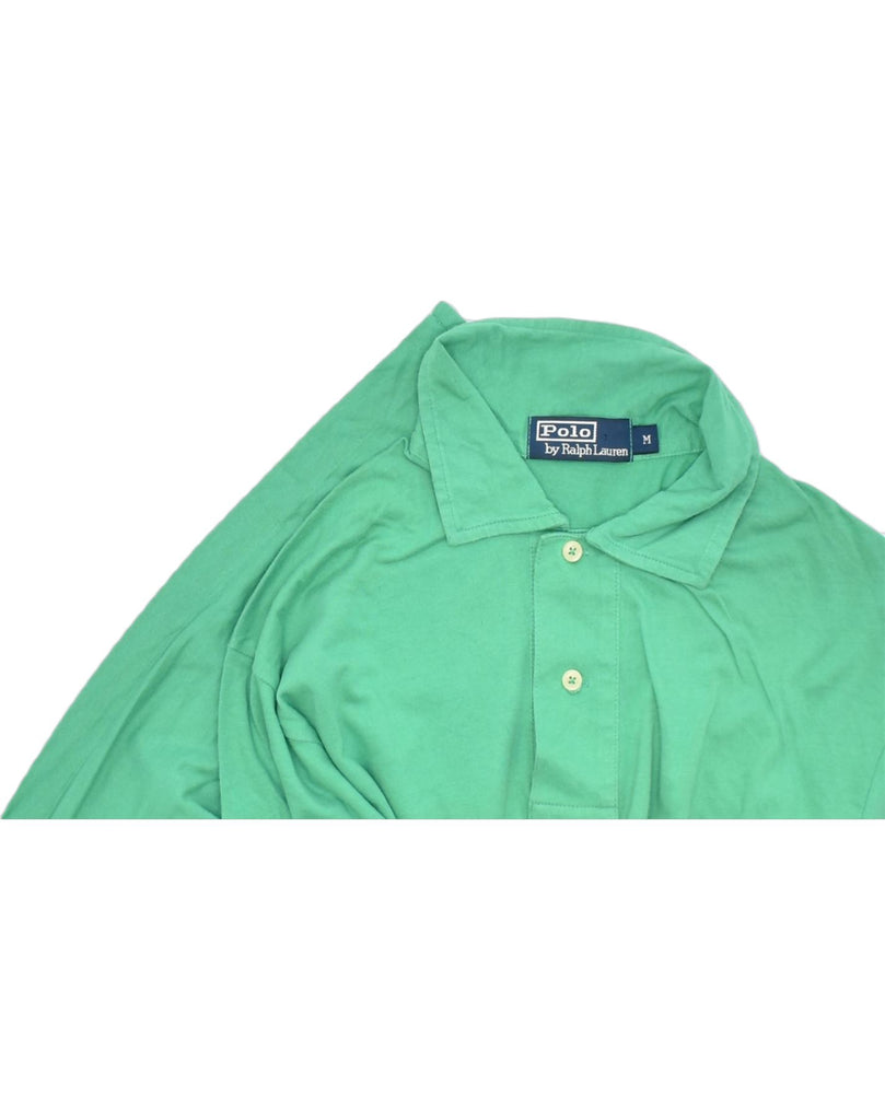 POLO RALPH LAUREN Mens Polo Shirt Medium Green Cotton | Vintage | Thrift | Second-Hand | Used Clothing | Messina Hembry 