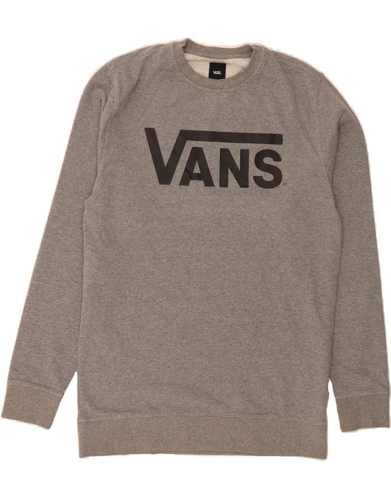 VANS Mens Graphic Sweatshirt Jumper Large Grey Cotton Vintage Vans and Second-Hand Vans from Messina Hembry 