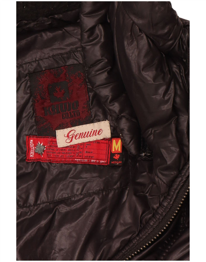 KHUJO Womens Padded Coat UK 12 Medium Black Nylon