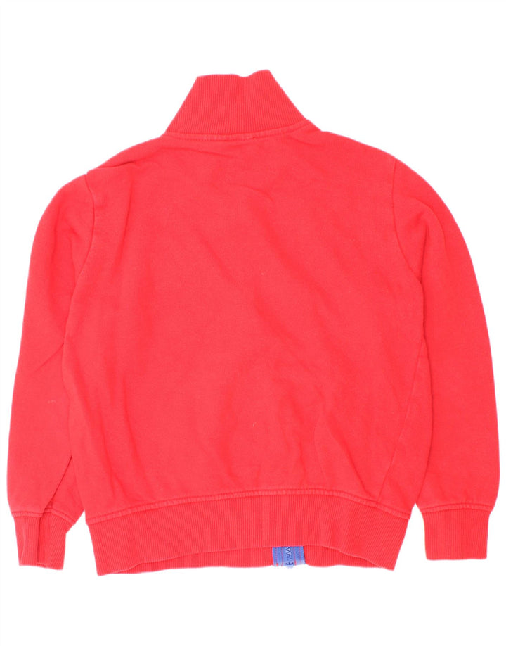 Benetton Boys Graphic Tracksuit Top Jacket 6-7 Years Small Red Cotton