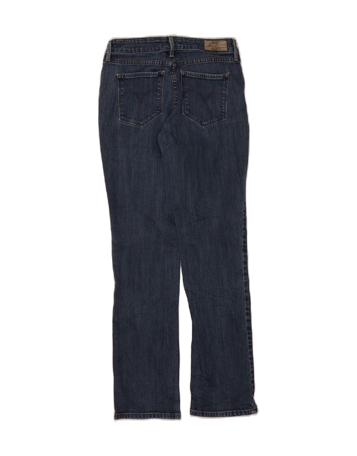 LEVI'S Womens Bold Curve Modern Rise Straight Jeans W27 L28 Navy Blue Vintage Levi's and Second-Hand Levi's from Messina Hembry 