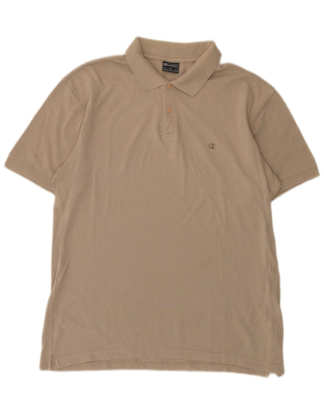 Champion Mens Polo Shirt XL Beige Cotton