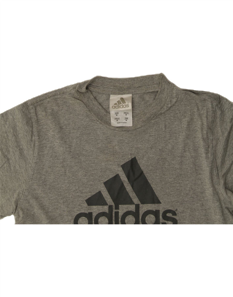 ADIDAS Boys Graphic T-Shirt Top 11-12 Years Medium Grey Cotton Vintage Adidas and Second-Hand Adidas from Messina Hembry 