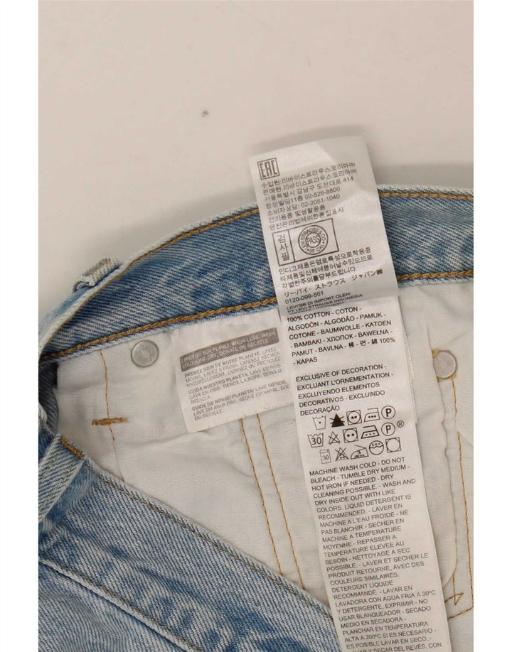 Levi's Womens 501 Distressed Denim Shorts W26 Small Blue Cotton