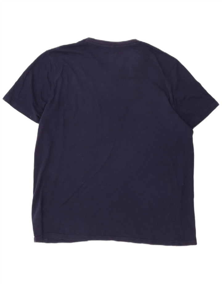 Lee Mens Regular Fit Graphic T-Shirt Top Large Navy Blue Cotton