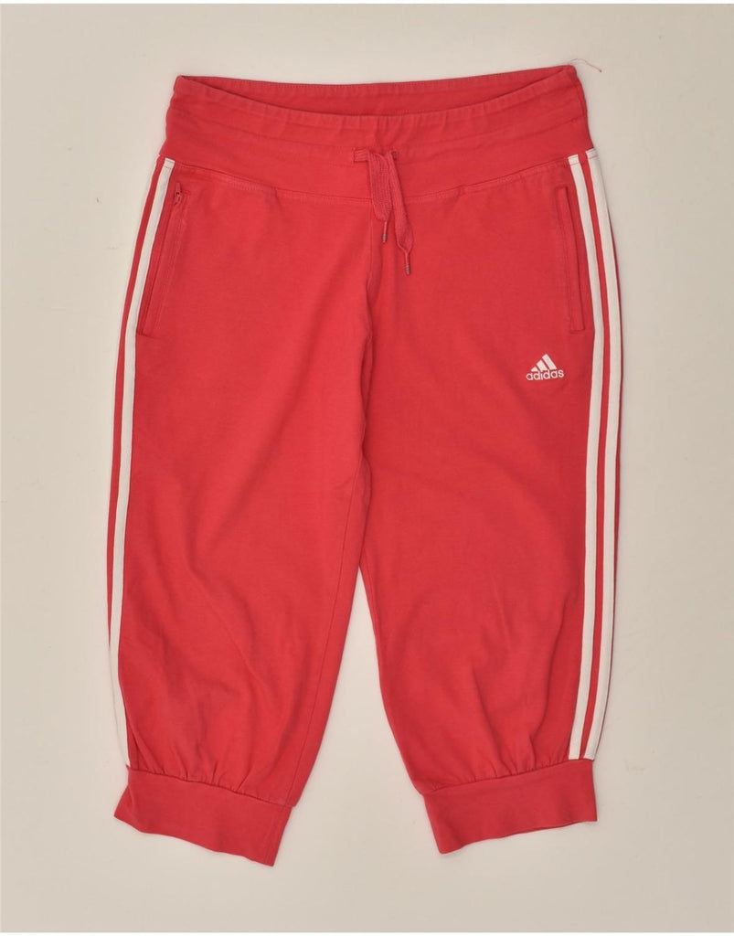 ADIDAS Womens Capri Tracksuit Trousers Joggers UK 14 Medium  Red | Vintage Adidas | Thrift | Second-Hand Adidas | Used Clothing | Messina Hembry 