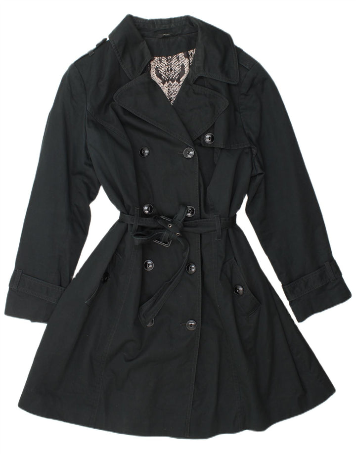 Marks & Spencer Womens Trench Coat UK 22 XL  Navy Blue Cotton