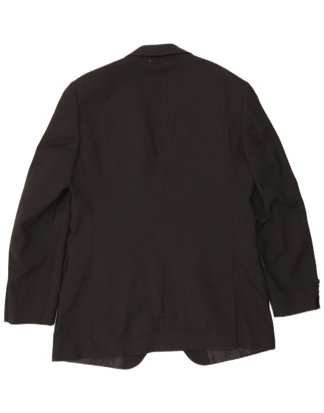 Marks & Spencer Mens 2 Button Blazer Jacket UK 42 Large Black Polyester