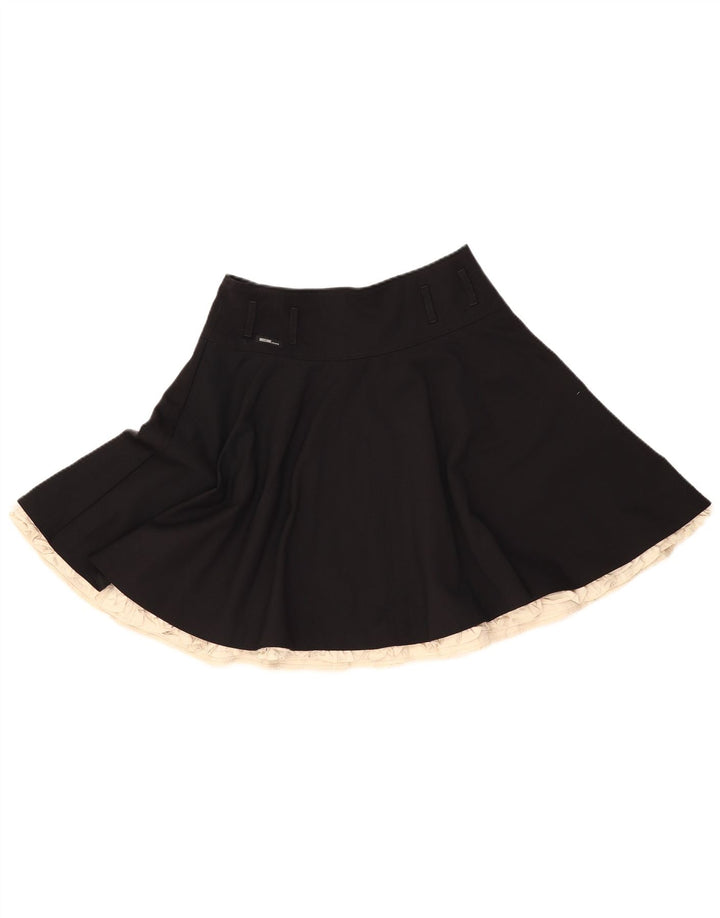 MOSCHINO Womens High Waist A-Line Skirt UK 12 Medium W28  Black