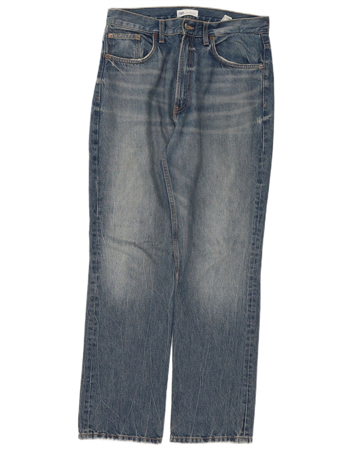 ZARA Womens Straight Jeans EU 42 Large W32 L30 Blue Cotton