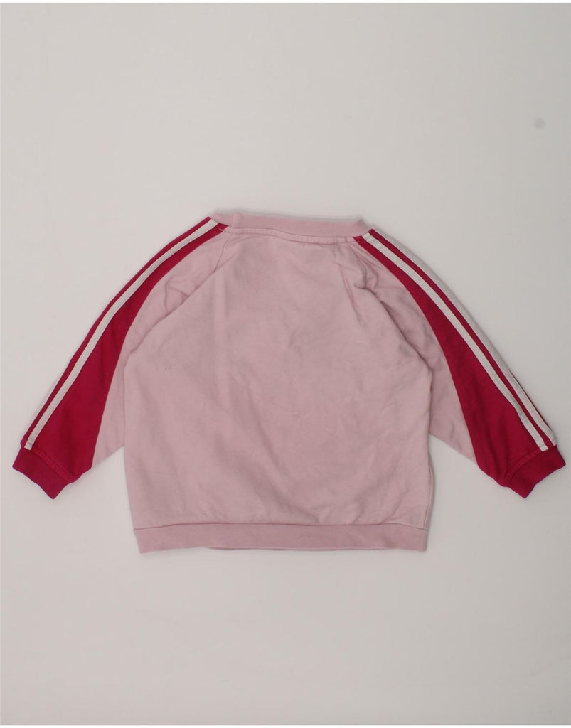 ADIDAS Baby Girls Sweatshirt Jumper 18-24 Months Pink Cotton | Vintage Adidas | Thrift | Second-Hand Adidas | Used Clothing | Messina Hembry 