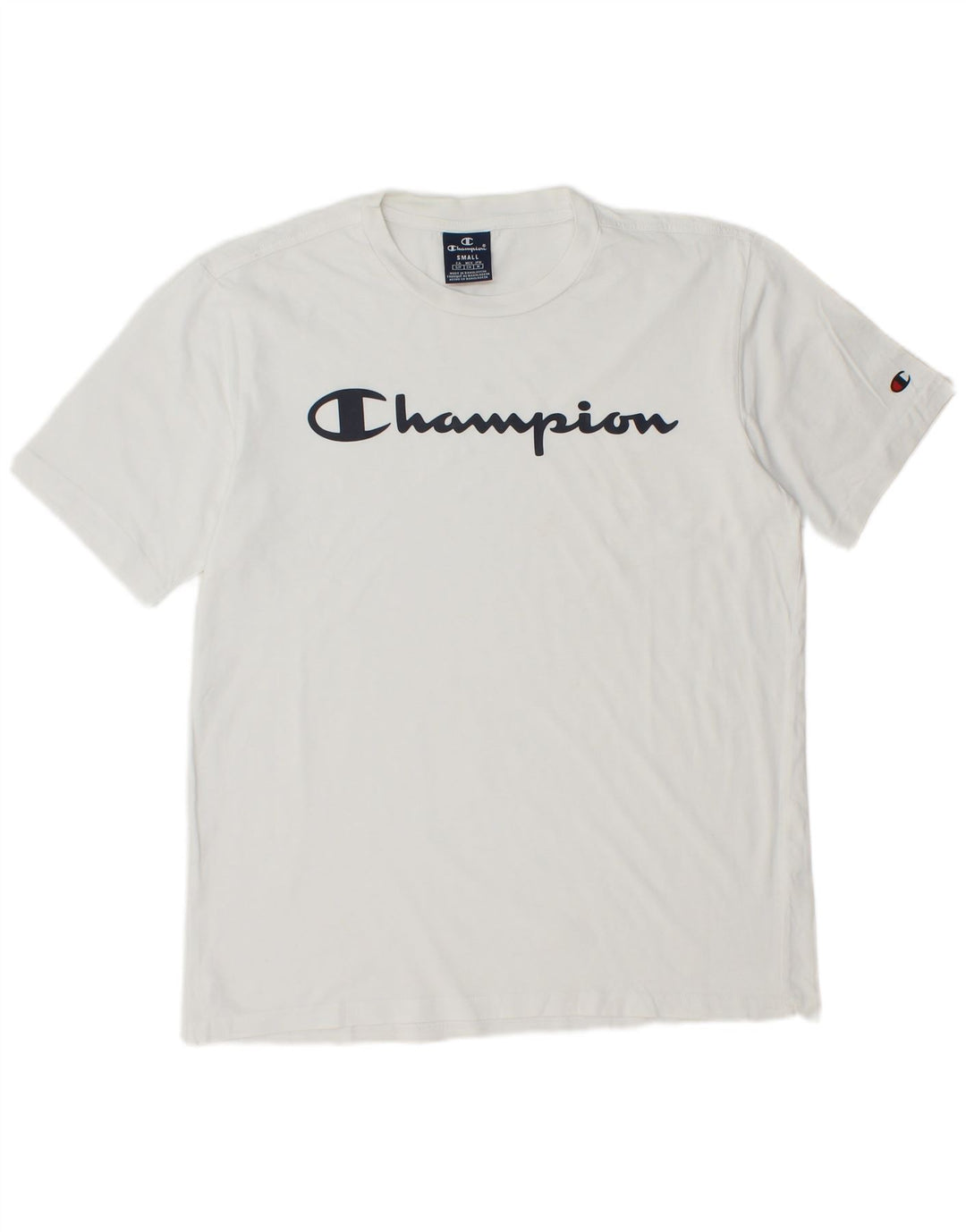 CHAMPION Mens Graphic T-Shirt Top Small White