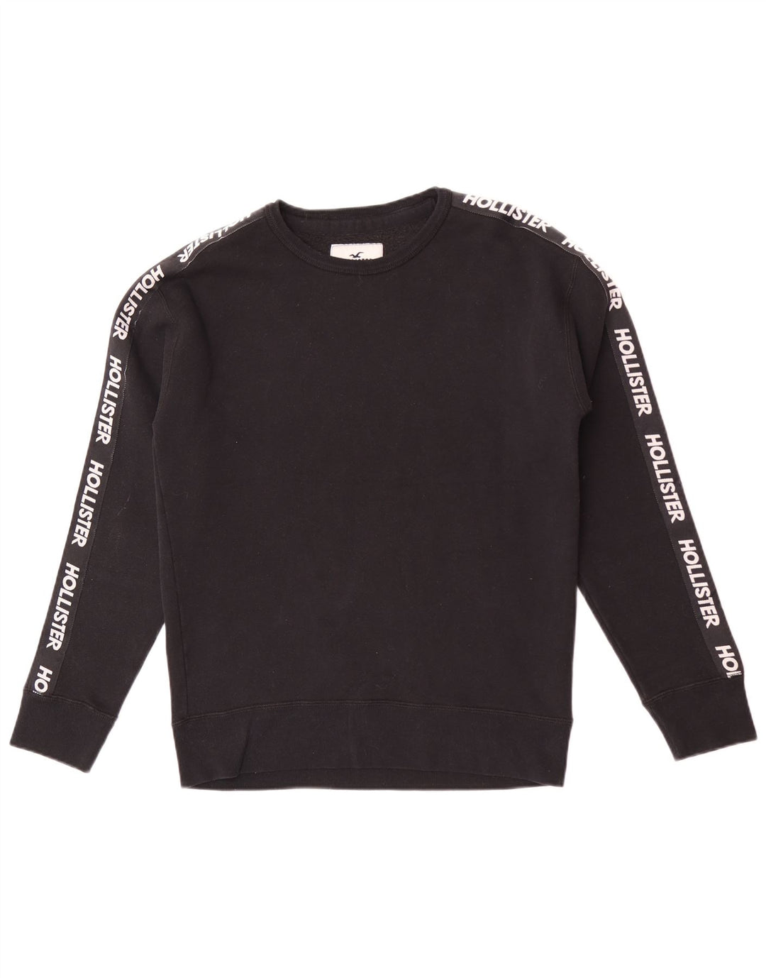 Hollister Mens Graphic Sweatshirt Jumper Small Black Colourblock