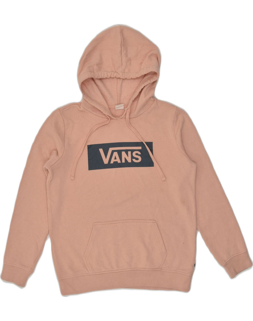 VANS Womens Graphic Hoodie Jumper UK 10 Small Pink Cotton | Vintage Vans | Thrift | Second-Hand Vans | Used Clothing | Messina Hembry 