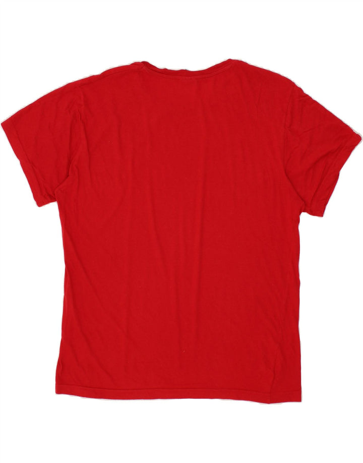 LOTTO Mens T-Shirt Top IT 52 XL Red Cotton Vintage Lotto and Second-Hand Lotto from Messina Hembry 