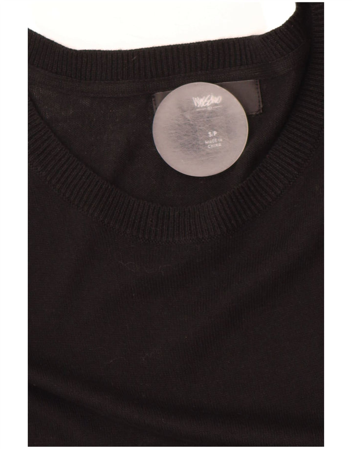 MOSSIMO Womens 3/4 Sleeve Jumper Dress UK 10 Small Black Cotton