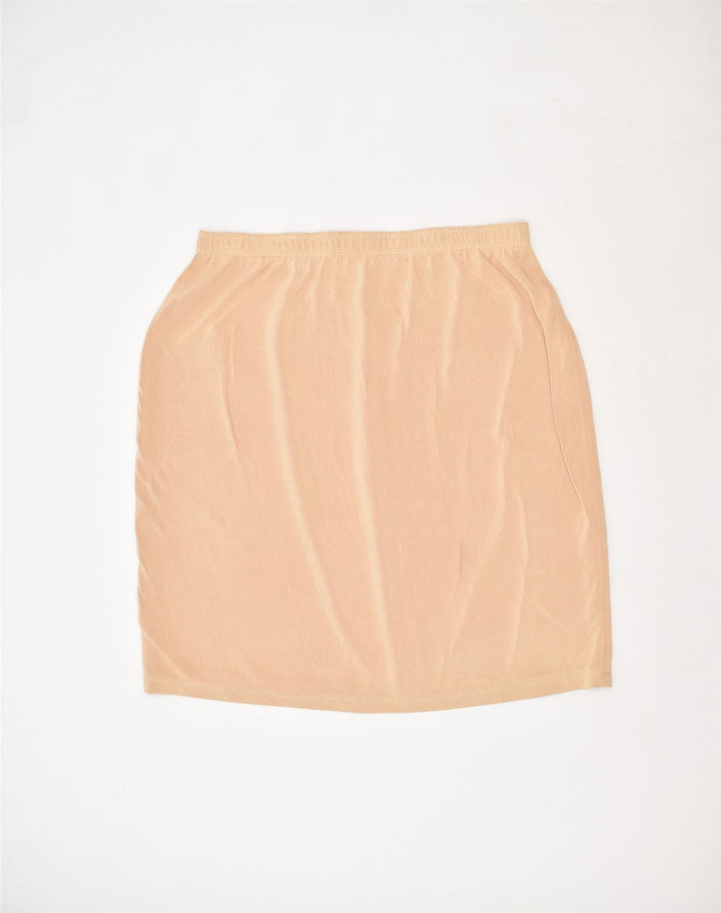 VINTAGE Womens Straight Skirt IT 46 Large W29 Orange Polyester | Vintage | Thrift | Second-Hand | Used Clothing | Messina Hembry 